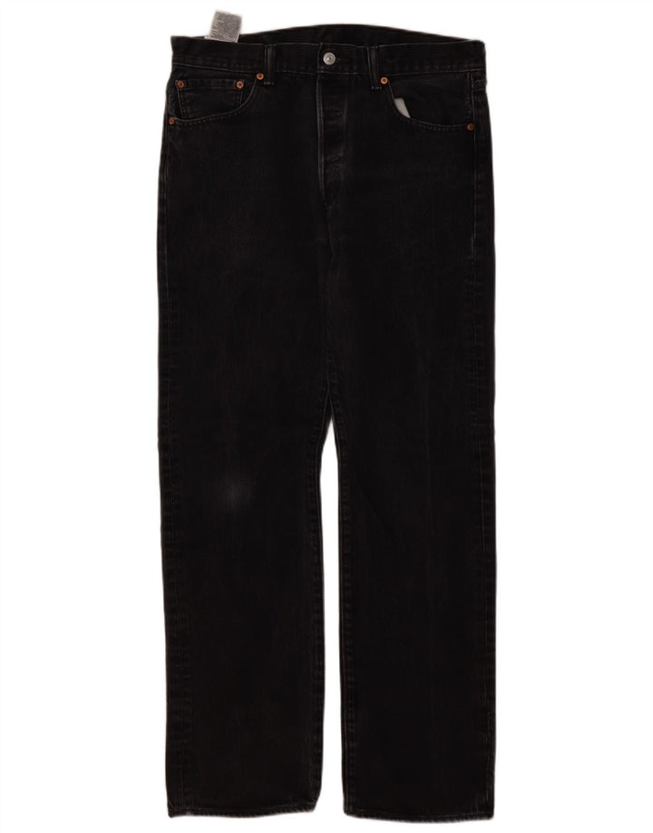 Levi's Mens 501 Straight Jeans W34 L32 Μαύρο
