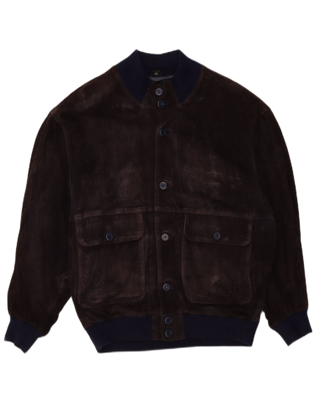 VINTAGE Ανδρικό Suede Bomber Jacket IT 52 XL Purple