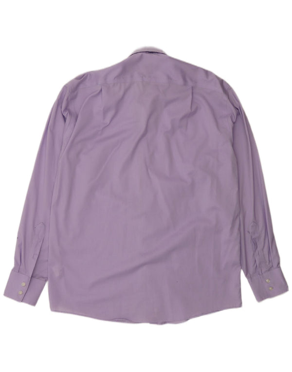 Ανδρικό πουκάμισο Calvin Klein Νούμερο 16 Large μωβ βαμβακερό