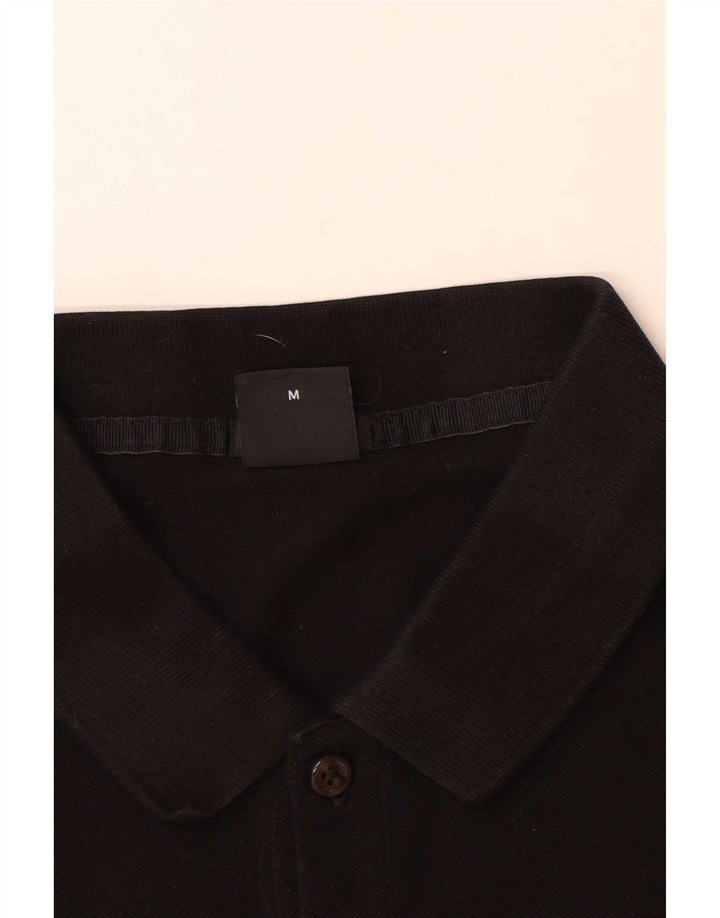 Ανδρικό μπλουζάκι πόλο Hugo Boss, μεσαίο μαύρο βαμβακερό
