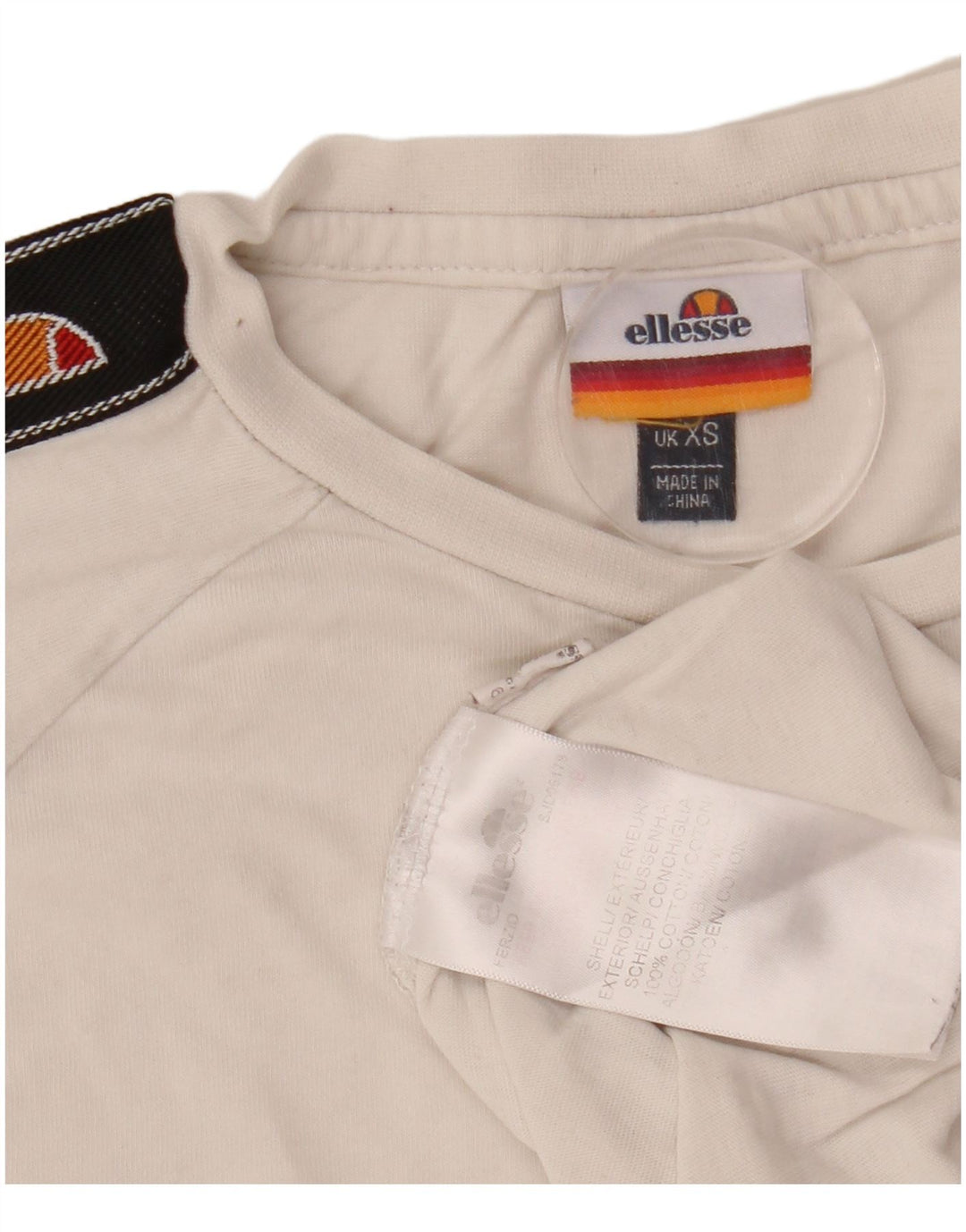 Ανδρικό γραφικό T-Shirt ELLESSE Top XS Λευκό βαμβακερό