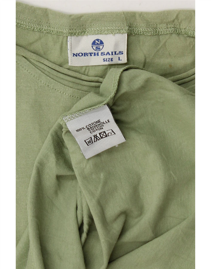 North SAILS Ανδρικό γραφικό T-Shirt Top μεγάλο πράσινο βαμβακερό