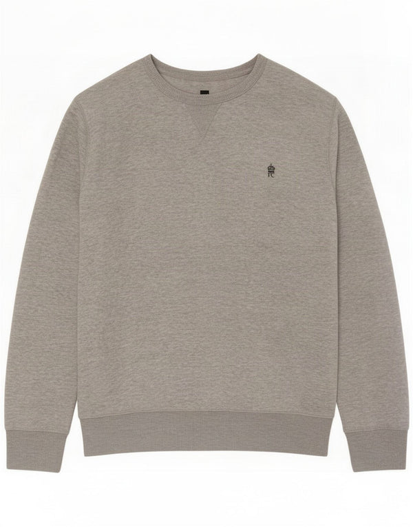 French Connection Ανδρικό Φούτερ Jumper 2XL Γκρι βαμβακερό φλύκταινο