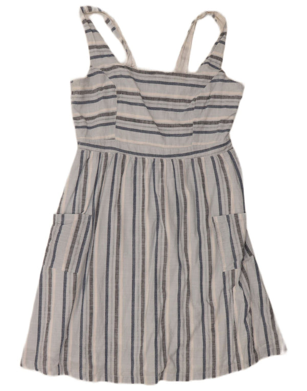 Fat Face Γυναικείο Sundress UK 14 Large Blue ριγέ βαμβακερό