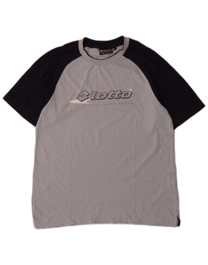 Ανδρικό γραφικό μπλουζάκι Lotto Top Medium Grey Colourblock Βαμβακερό