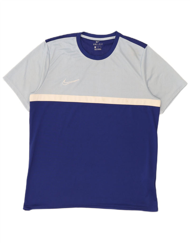 Ανδρικό T-shirt Nike Dri Fit Top XL Blue Colorblock Polyester