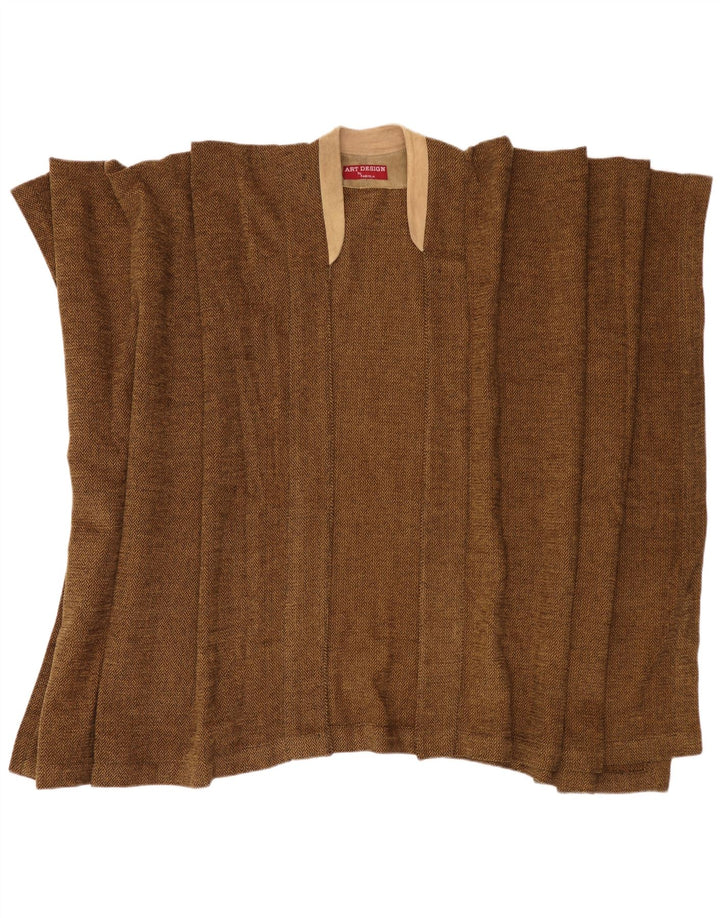 Fabiola Γυναικείο Cape Jumper One Size καφέ ψαροκόκαλο