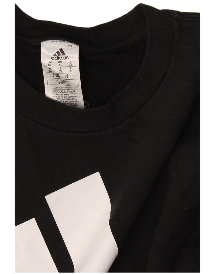 Ανδρικό γραφικό φούτερ Adidas Jumper XL Μαύρο βαμβακερό