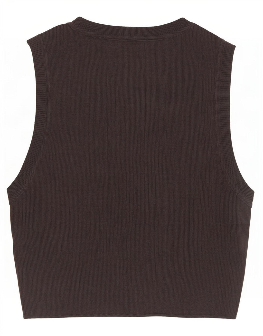 Zara Γυναικείο Crop Vest Top UK 12 Medium Grey Viscose