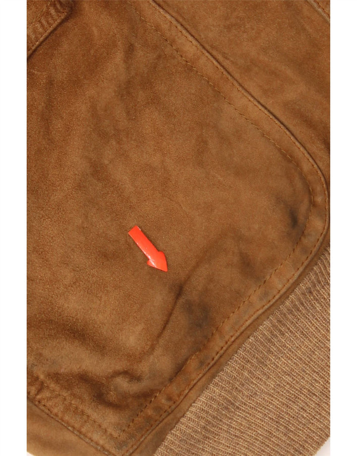 Salfra Ανδρικό Suede Bomber Jacket IT 52 XL Καφέ Δερμάτινο