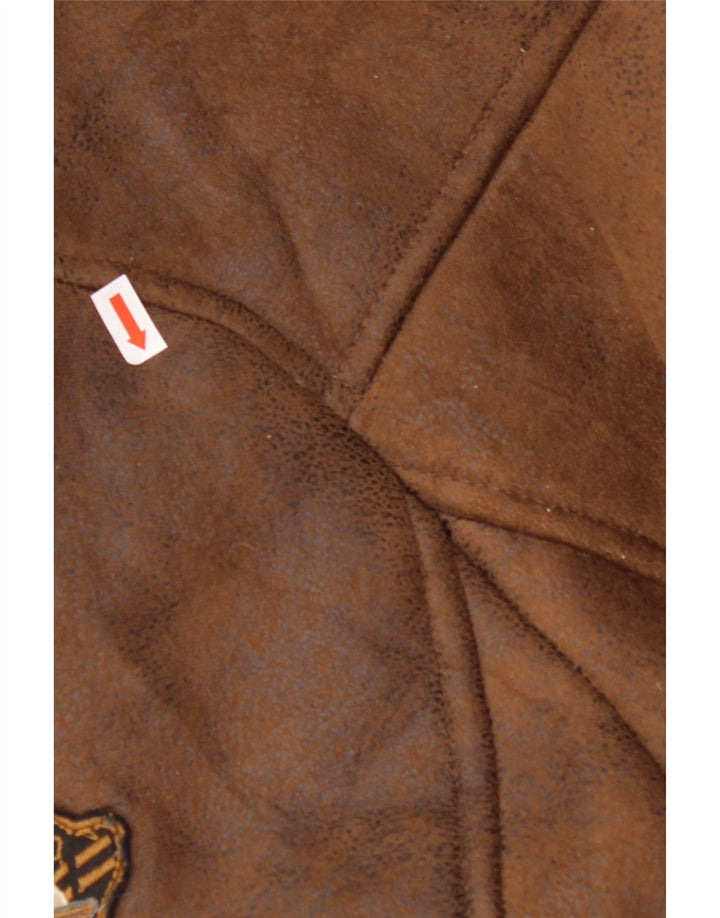 AERONAUTICA MILITARE Ανδρικό μπουφάν Sherpa Flight UK 36 Small Brown Polyester