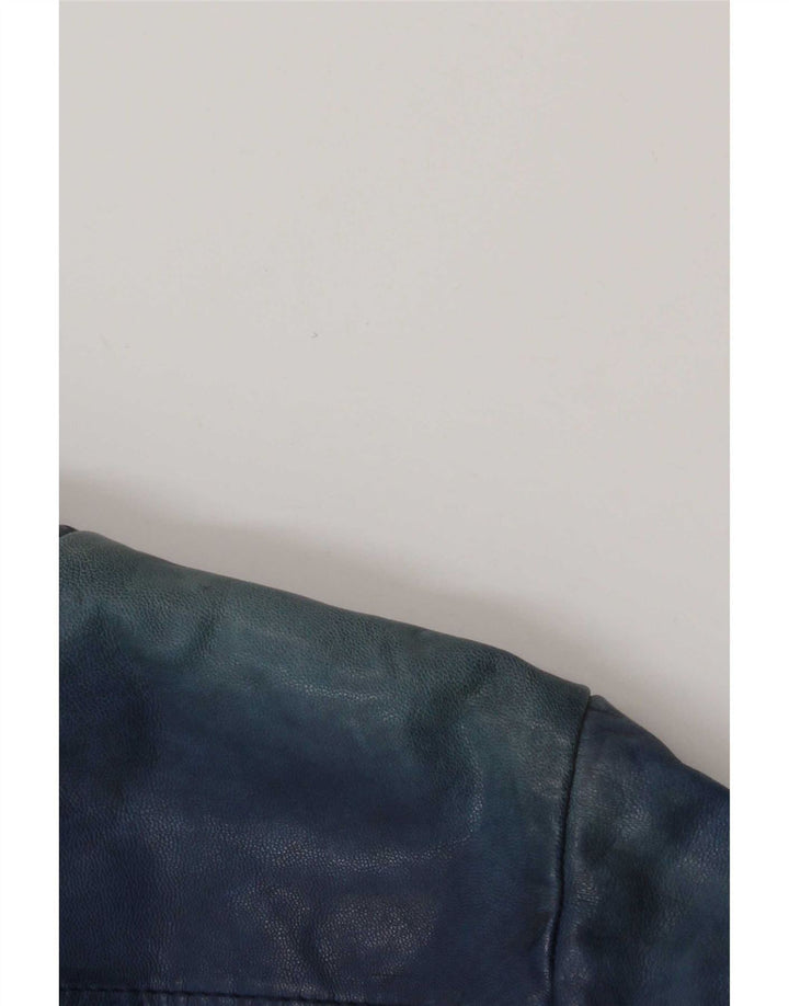 Bomboogie Γυναικείο Δερμάτινο Μπουφάν UK 12 Medium Blue