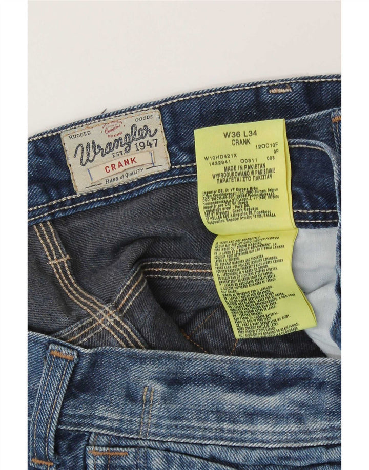 Ανδρικό τζιν ίσιο Wrangler Crank W36 L34 Μπλε βαμβακερό