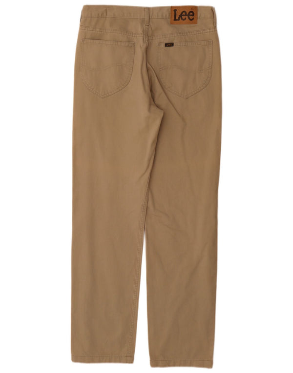 Lee Mens Chicago Straight Casual Παντελόνι W32 L32 Μπεζ βαμβακερό