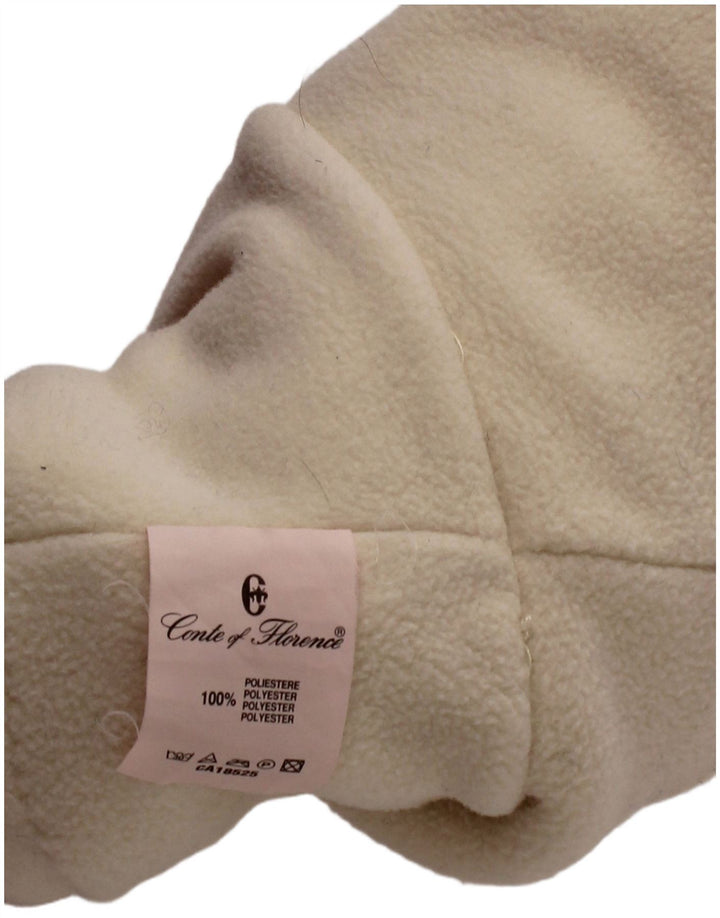 CONTE OF FLORENCE Womens Fleece Bucket Hat One Size Off White Classic