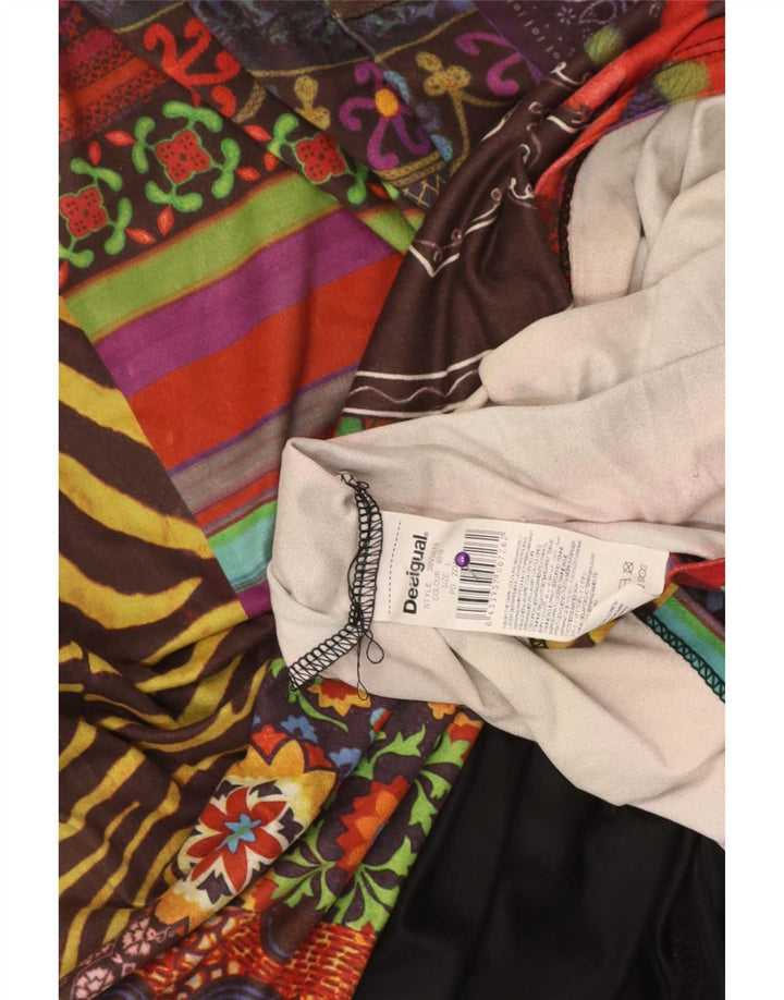 Γυναικείο Desigual Graphic A-Line φόρεμα UK 14 Μεγάλο πολύχρωμο συνονθύλευμα