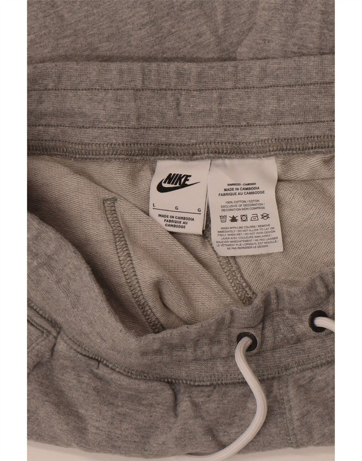 Ανδρικό γραφικό αθλητικό σορτς Nike μεγάλο γκρι βαμβακερό