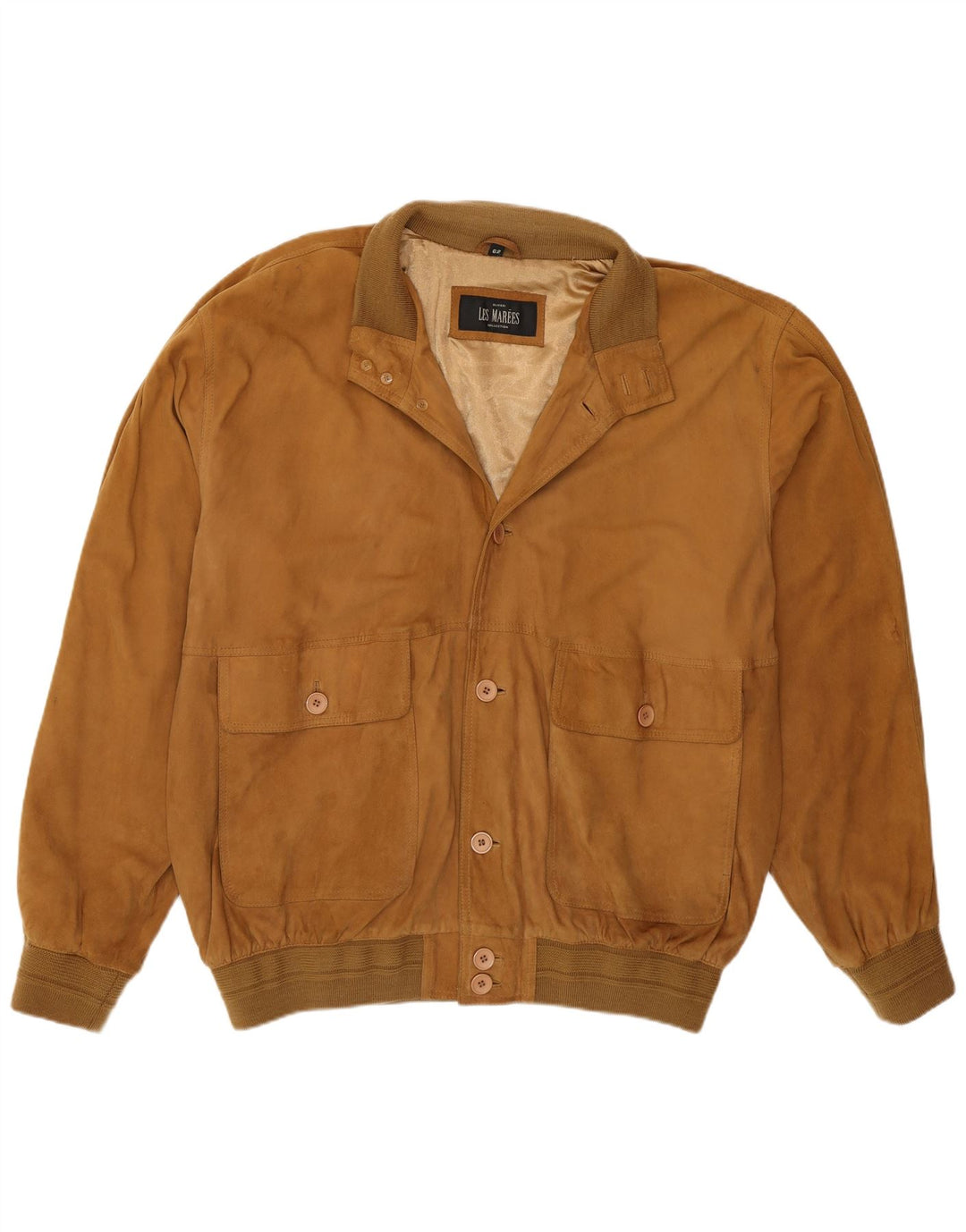 Olivieri Ανδρικό Les Marees Suede Bomber Jacket IT 62 6XL Καφέ Δερμάτινο