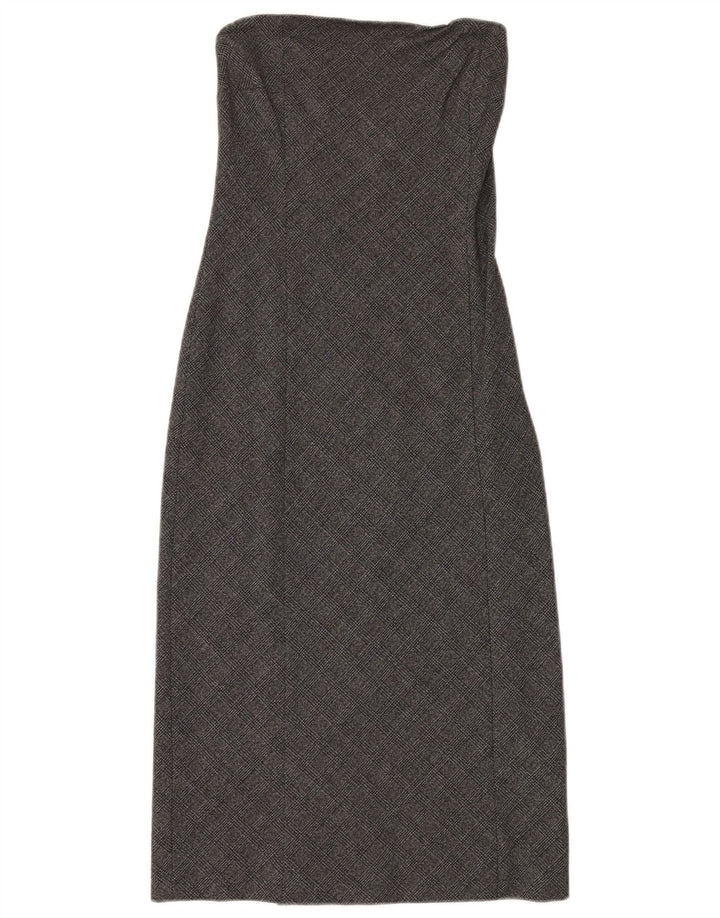 Patrizia Pepe Γυναικείο Στράπλες Φόρεμα IT 42 Medium Grey Houndstooth Viscose