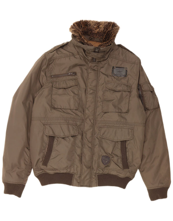 Ανδρικό Celio Military Bomber Jacket UK 42 XL Khaki Nylon