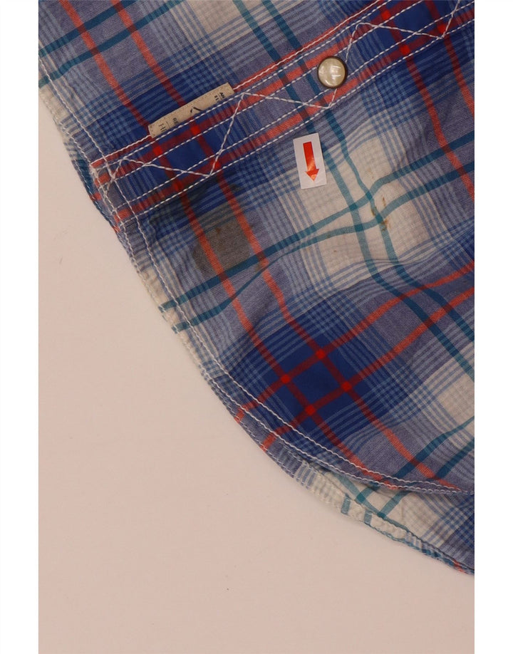 Ανδρικό πουκάμισο Tommy Hilfiger γραφικό κοντομάνικο μεσαίο μπλε βαμβακερό