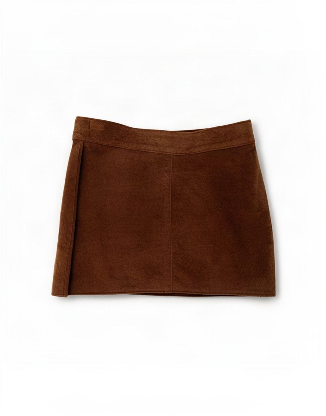 Zara Γυναικεία Suede Mini Φούστα IT 44 Medium W25 Brown