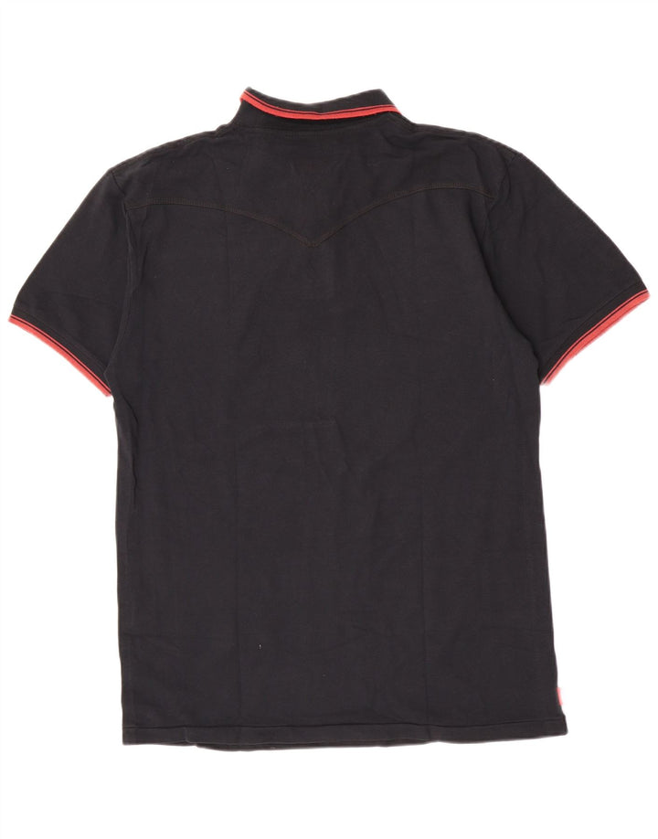 Ανδρικό πουκάμισο πόλο Levi's 2XL μαύρο βαμβακερό
