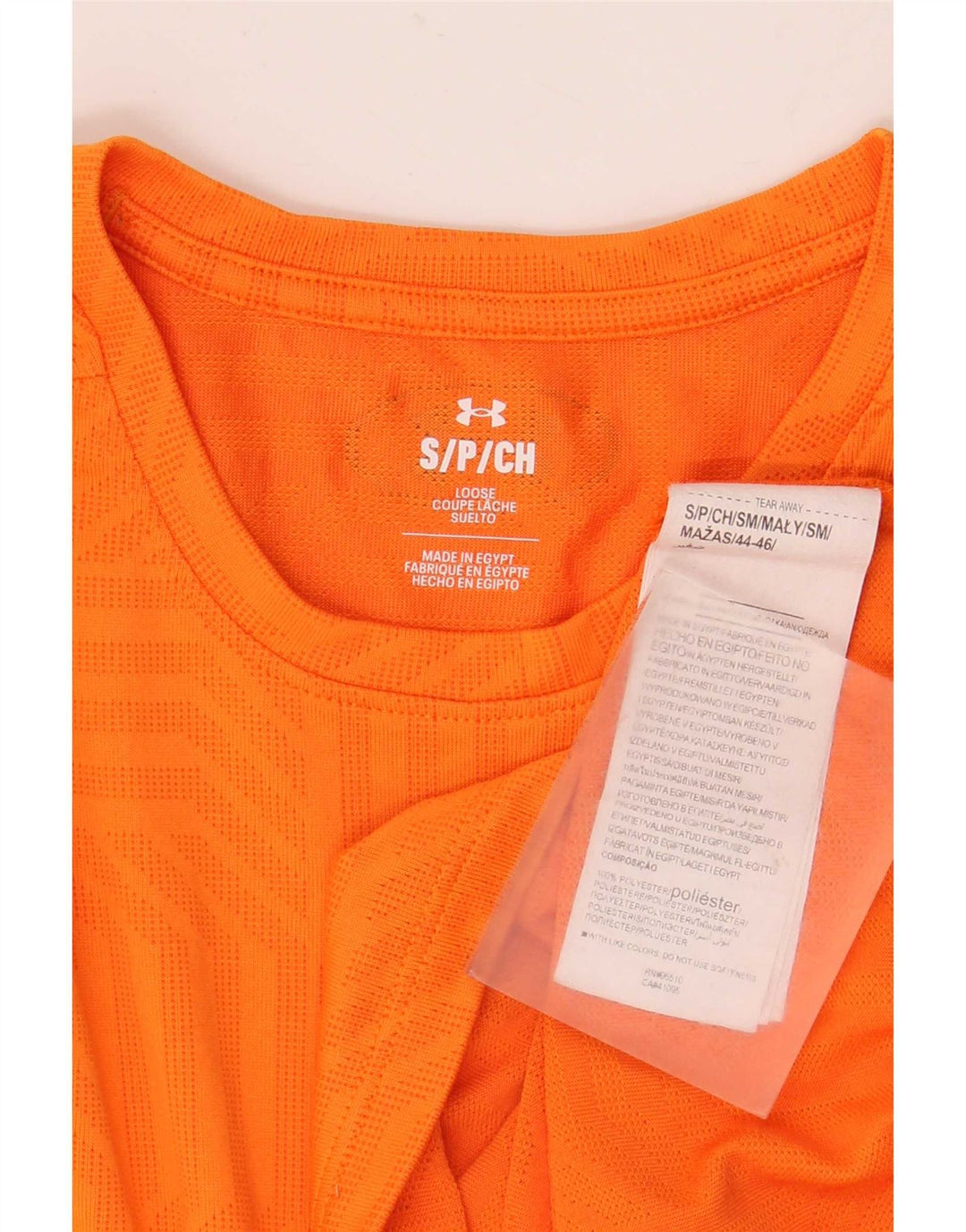 Under Armour Ανδρικό T-Shirt Top Μικρό Πορτοκαλί Γεωμετρικό Πολυεστέρα
