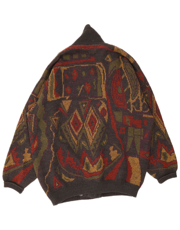 Ανδρικό πουλόβερ Frank Alexs Cardigan IT 56 2XL Πολύχρωμο Γεωμετρικό