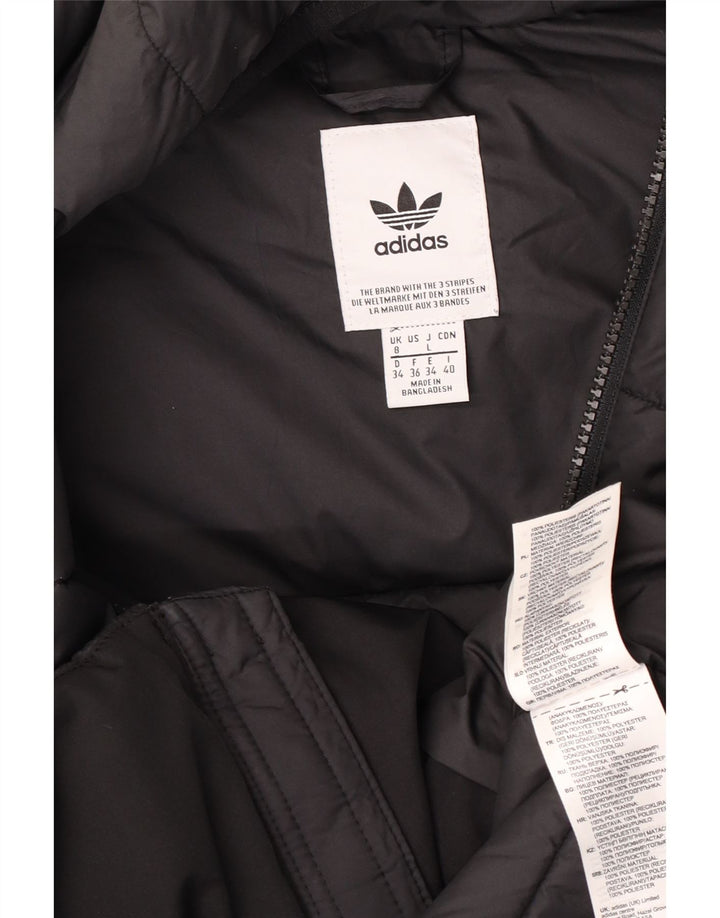 Γυναικείο μπουφάν με κουκούλα Adidas UK 8 Small Black Polyester
