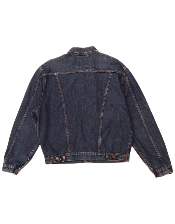 Ανδρικό τζιν μπουφάν WRANGLER UK 40 Large Navy Blue Cotton