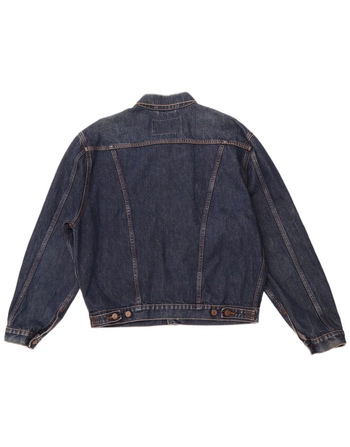 Ανδρικό τζιν μπουφάν WRANGLER UK 40 Large Navy Blue Cotton