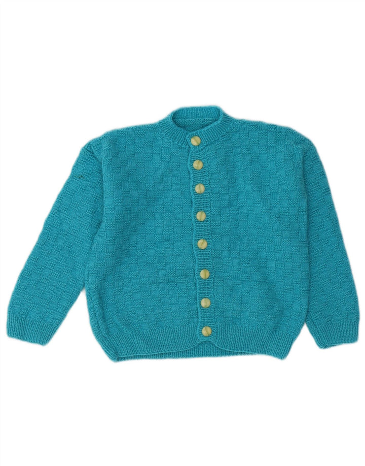 VINTAGE Boys Cardigan Sweater 7-8 Years Blue