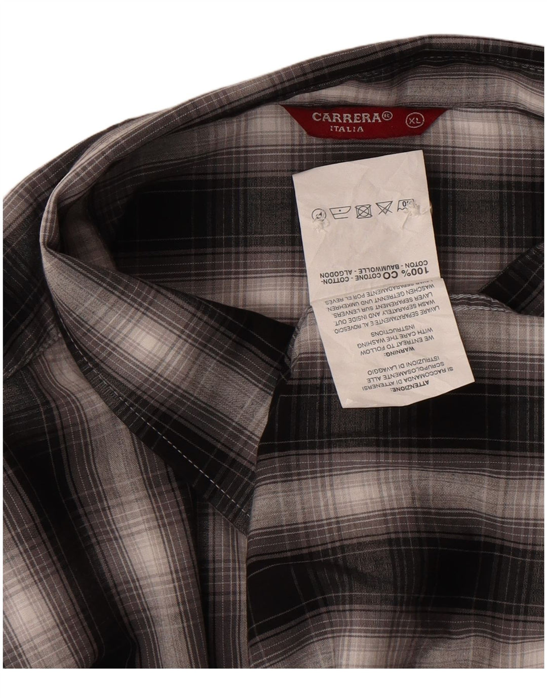 Ανδρικό φανελένιο πουκάμισο Carrera XL μαύρο βαμβακερό