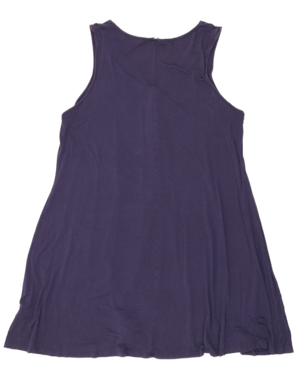 Marks & Spencer Γυναικείο Αμάνικο Φόρεμα UK 18 XL Navy Blue Viscose