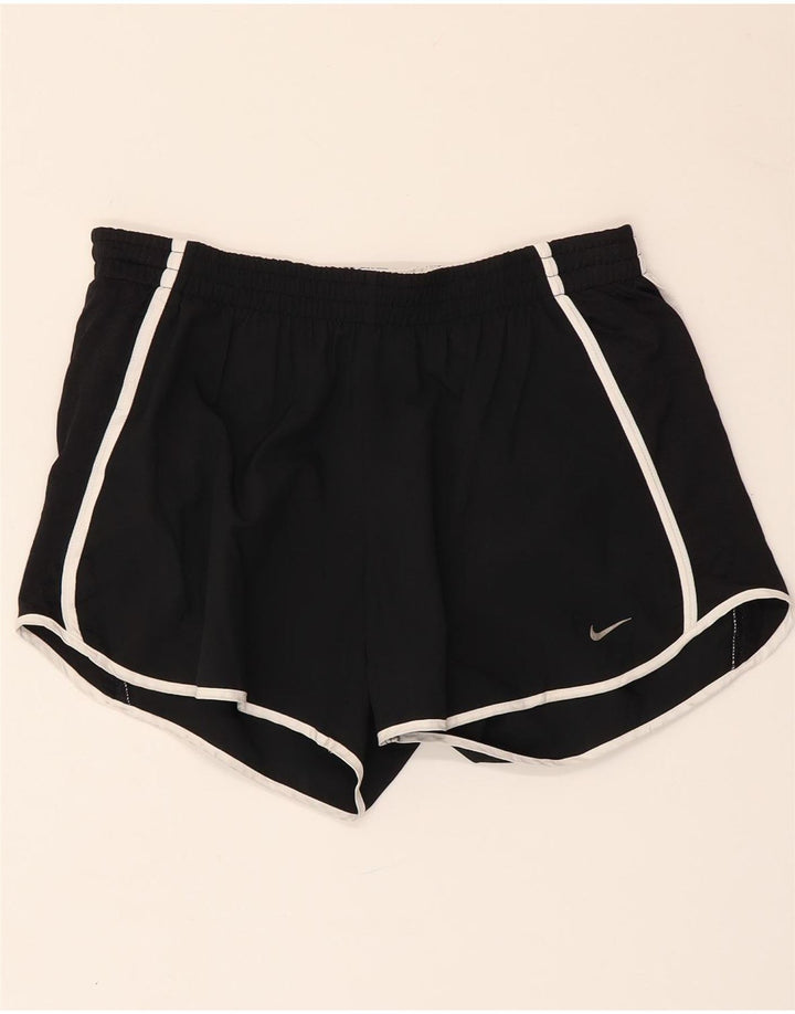 Γυναικείο αθλητικό σορτς NIKE Dri Fit UK 12/14 Μεσαίο μαύρο πολυεστέρα