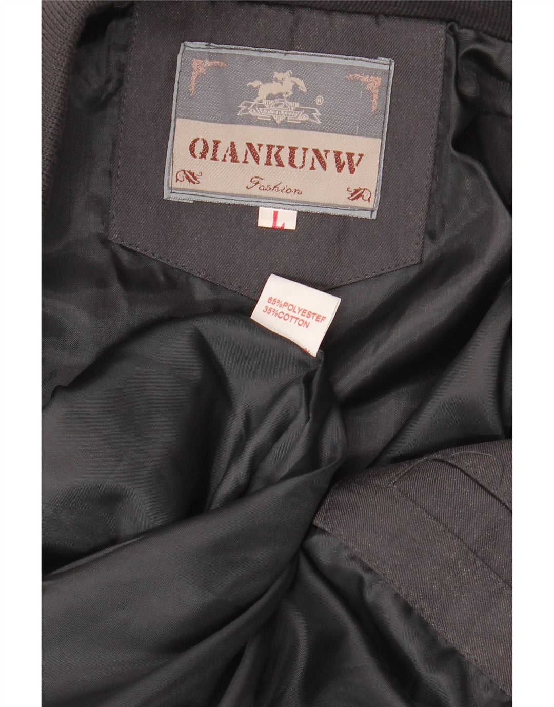 VINTAGE Ανδρικό μπουφάν UK 40 Large Black Colourblock Polyester