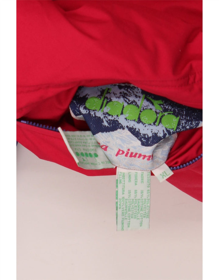 DIADORA Ανδρικό υπερμεγέθη αναστρέψιμο μπουφάν με επένδυση UK 42 XL κόκκινο πολυεστέρα
