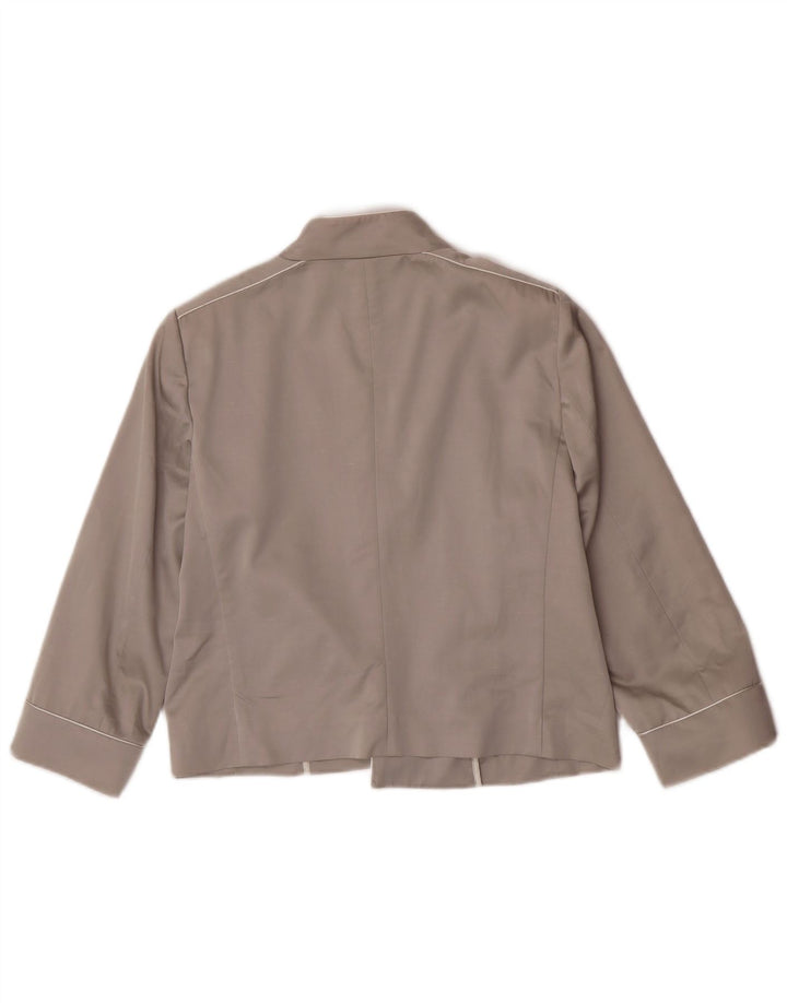 Marella Γυναικείο Blazer Open Blazer Jacket UK 16 Large Grey Viscose