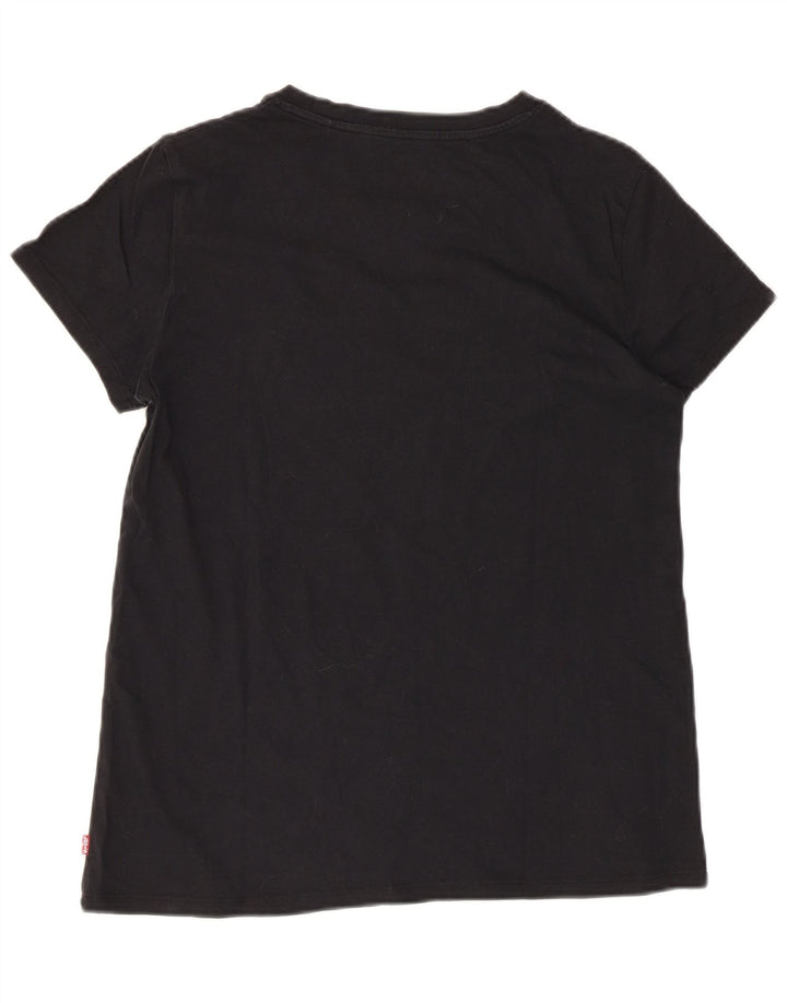 Γυναικείο γραφικό T-Shirt Levi's Top UK 10 Small Black