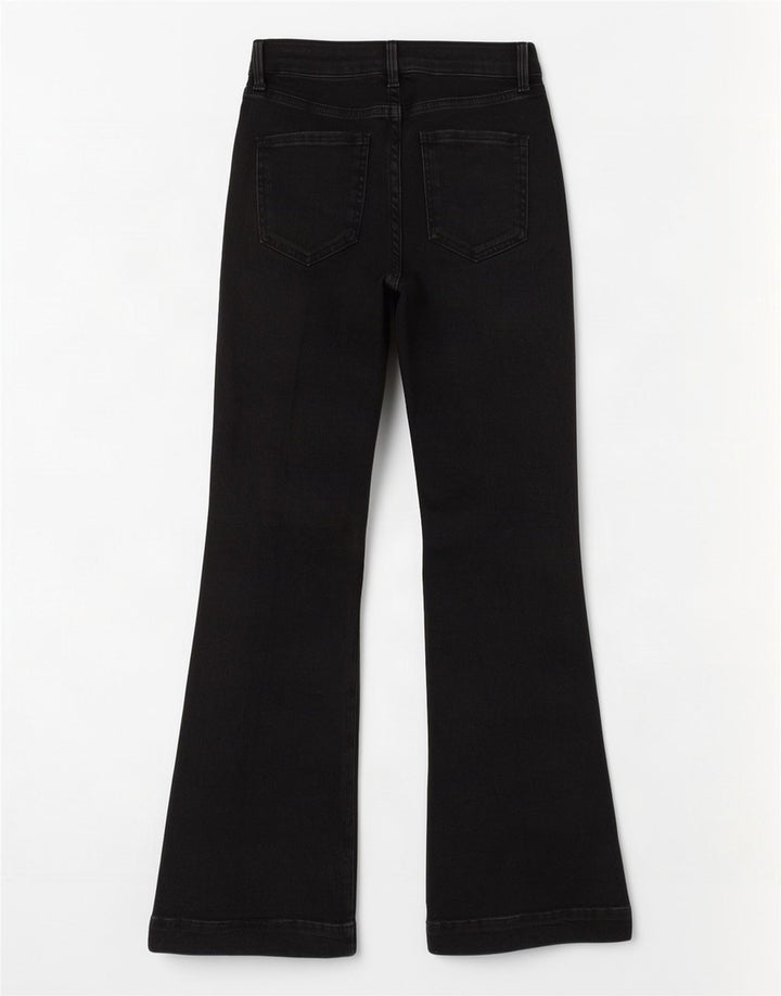 Marks & Spencer Γυναικεία τζιν με φλάντζα UK 8 Small W26 L31 Μαύρο