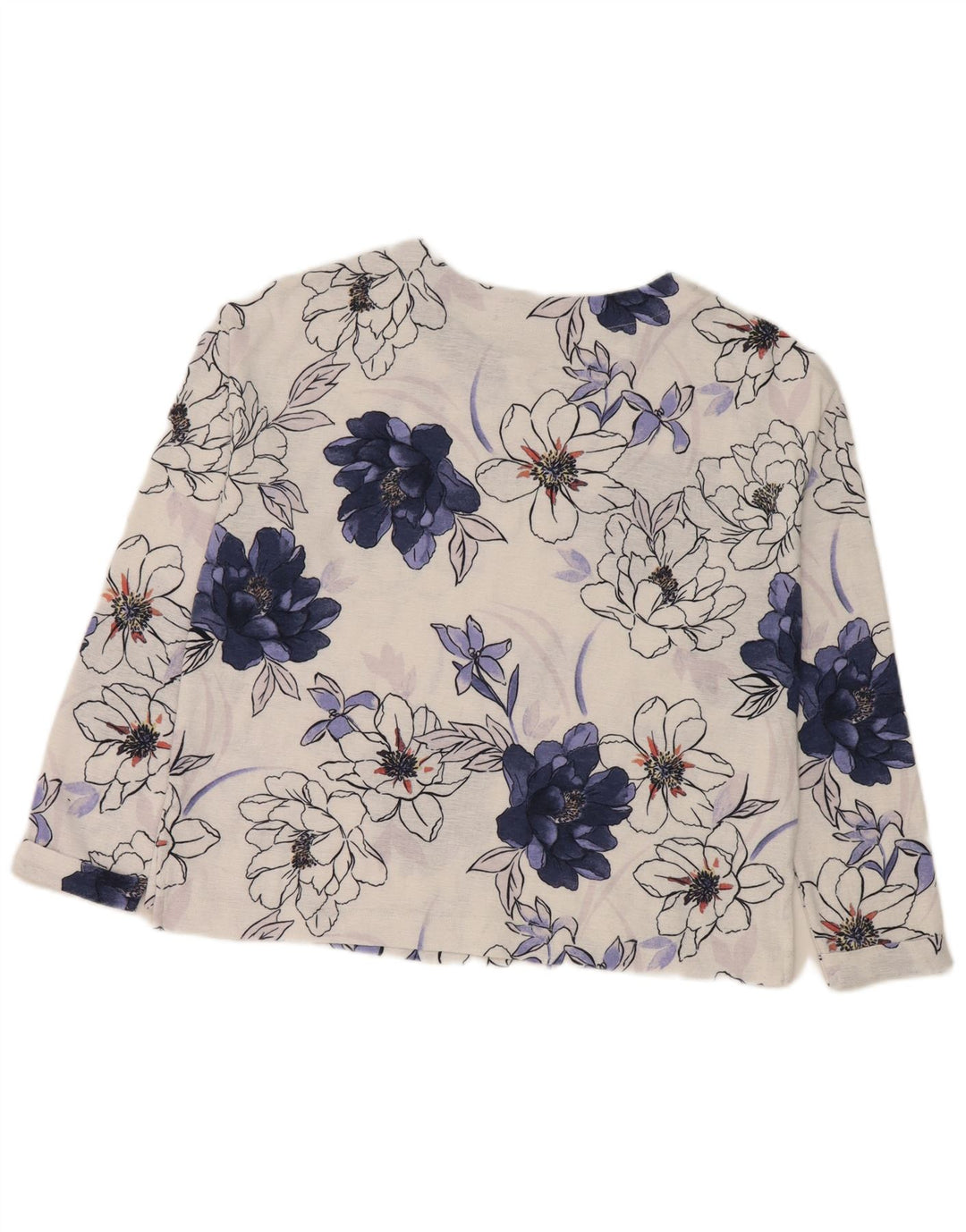 Marks & Spencer Γυναικείο υπερμεγέθη μακρυμάνικο UK 8 Small White Floral