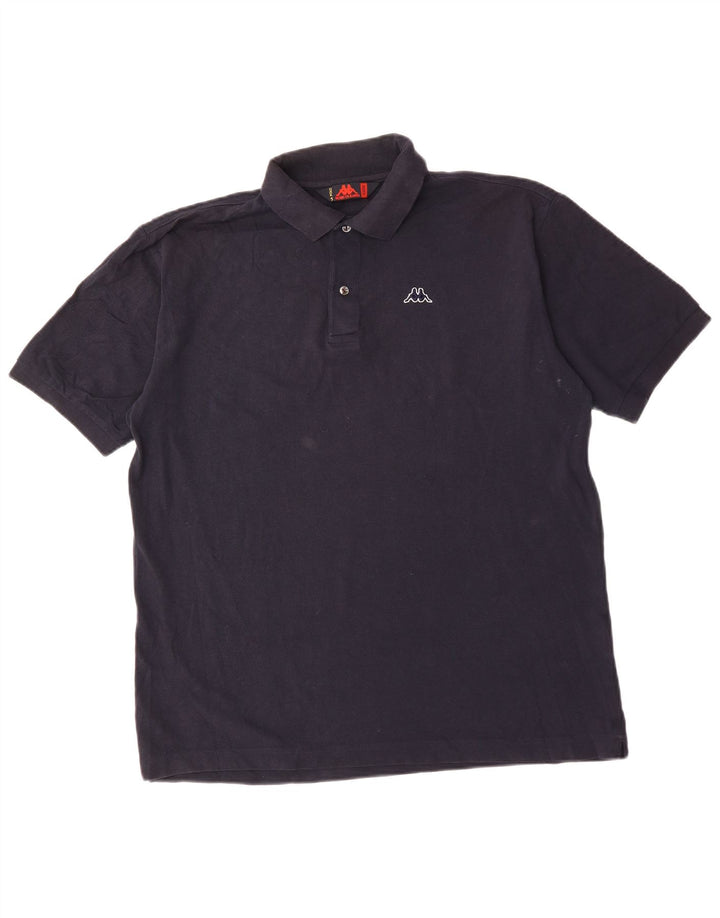 Ανδρικό μπλουζάκι πόλο KAPPA XL Navy Blue Cotton