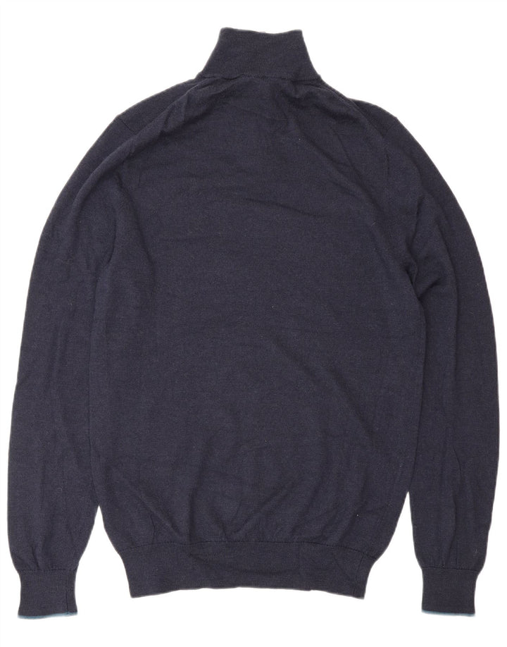 Ανδρικό πουλόβερ με φερμουάρ White Stuff Μικρό Μαλλί Navy Blue