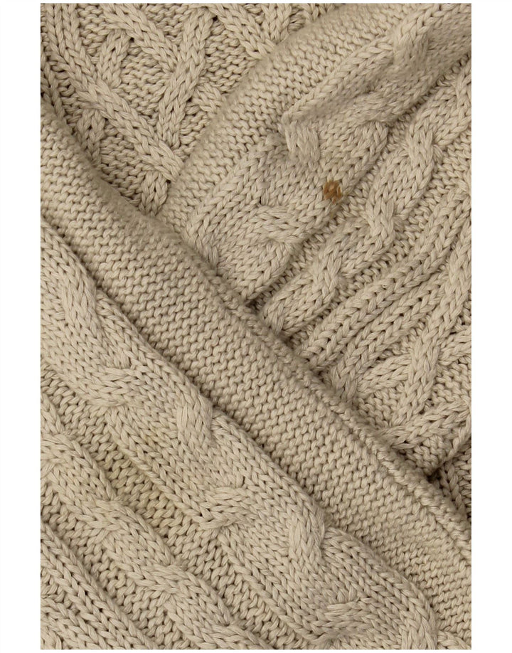 Ανδρικό πουλόβερ Zara Boat Neck Jumper Μεγάλο Μπεζ Βαμβακερό