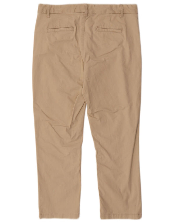Fat Face Γυναικείο Cropped Παντελόνι UK 12 Medium W32 L24 Beige βαμβακερό