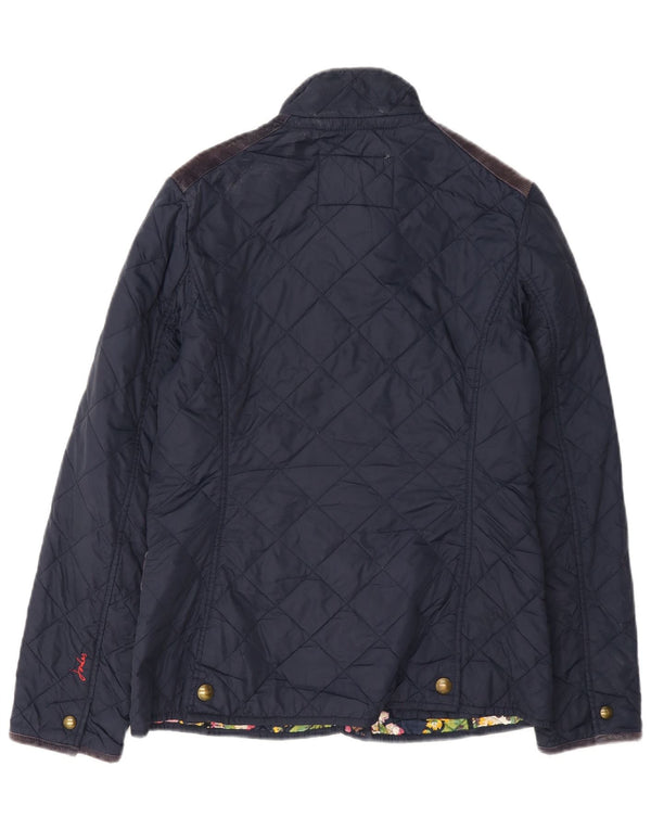 Joules Γυναικείο Καπιτονέ μπουφάν UK 10 Small Navy Blue Cotton