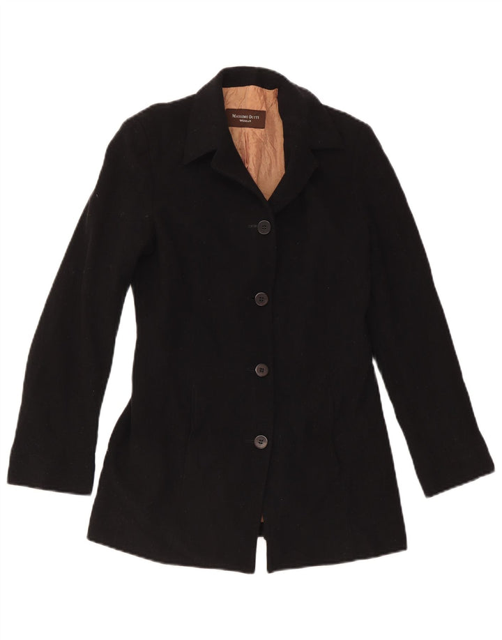 Massimo Dutti Γυναικείο Μπουφάν σακάκι με 4 κουμπιά EU 38 Small Black Wool