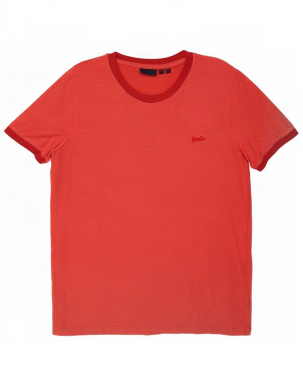 Superdry Γυναικείο T-Shirt Top UK 10 Small Red Cotton