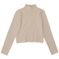 Zara Γυναικείο Crop Top Μακρυμάνικο UK 12 Medium White